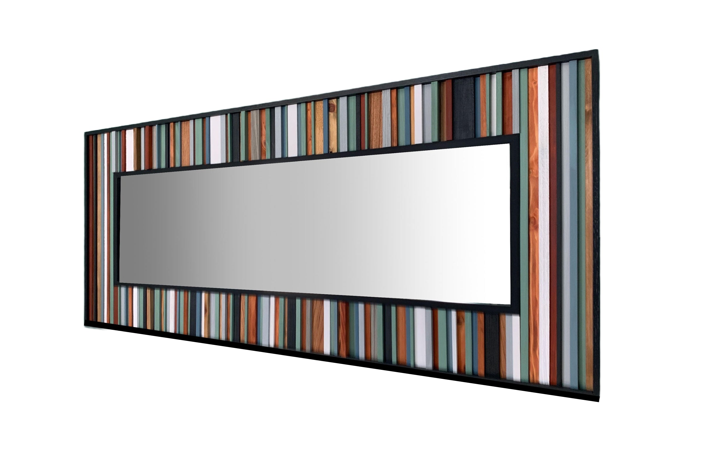 Full Size Mirror Surf Blue and Seafoam Green Beach Colors - Left Side View