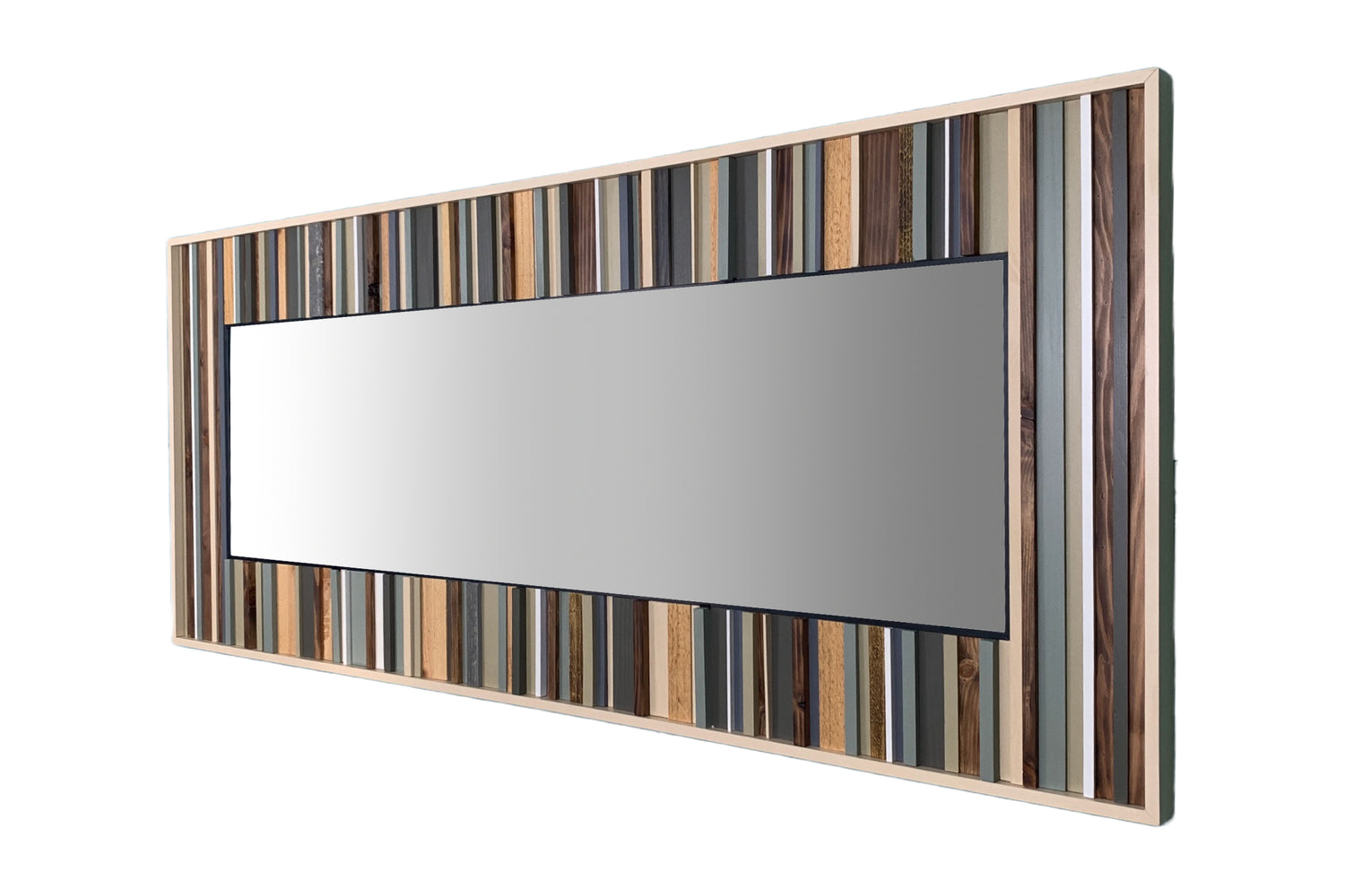 Full Size Decorative Mirror Sage Brown - Left Side View